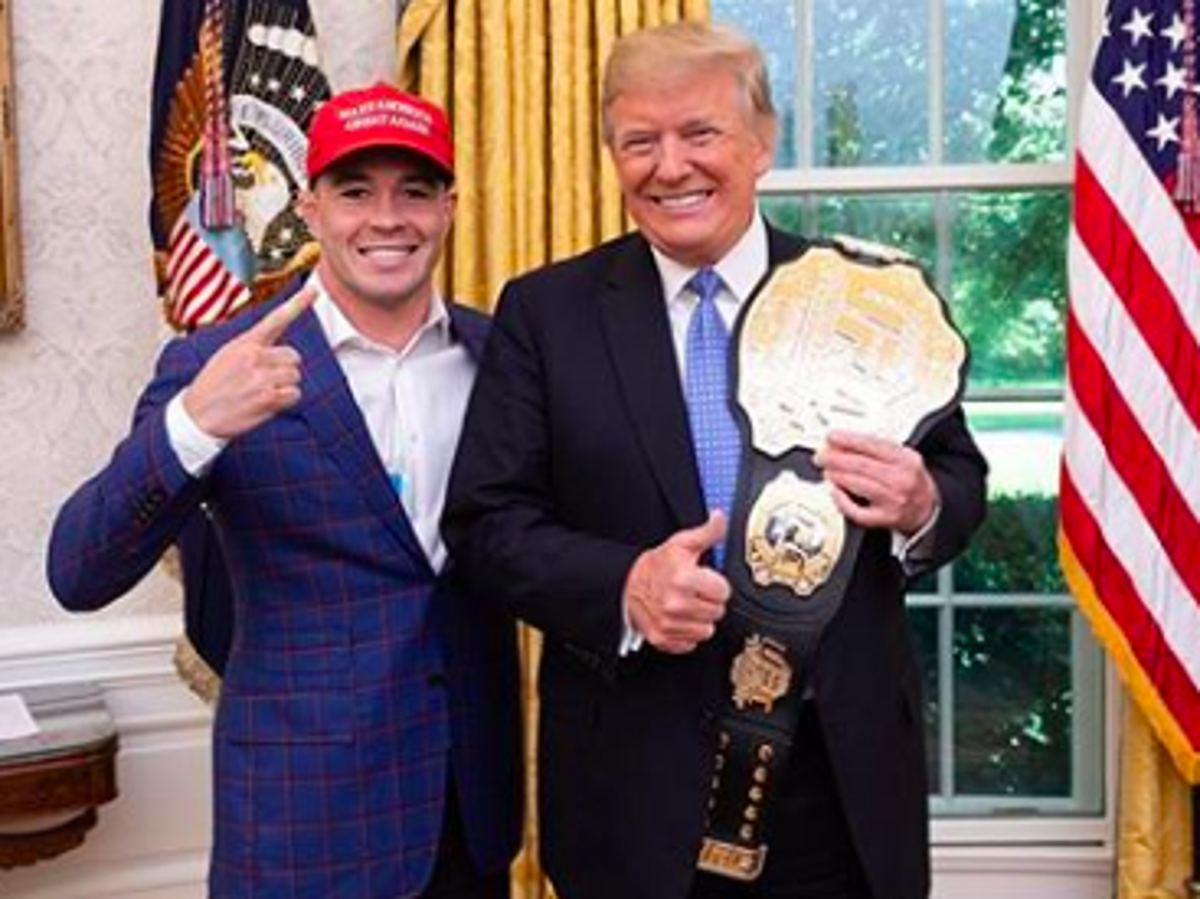 Trump pictured with Covington during the latter’s run as interim UFC welterweight champion (Instagram/Colby Covington)