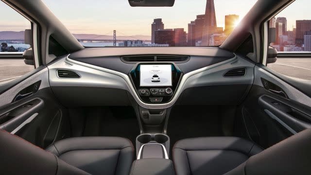 GM released images of the Cruise AV and video of the interior with a strikingly spacious windshield devoid of a steering wheel