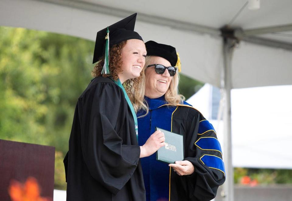 Cuesta College held its 59th commencement ceremony at the San Luis Obispo campus on Friday, May 17, 2024. Abigail Lacey, a history graduate, is going to attend the New England College in New Hampshire.