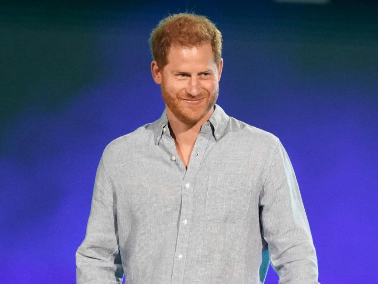 Prince Harry, Duke of Sussex speaks at ‘Vax Live: The Concert to Reunite the World' (Jordan Strauss/Invision/AP)