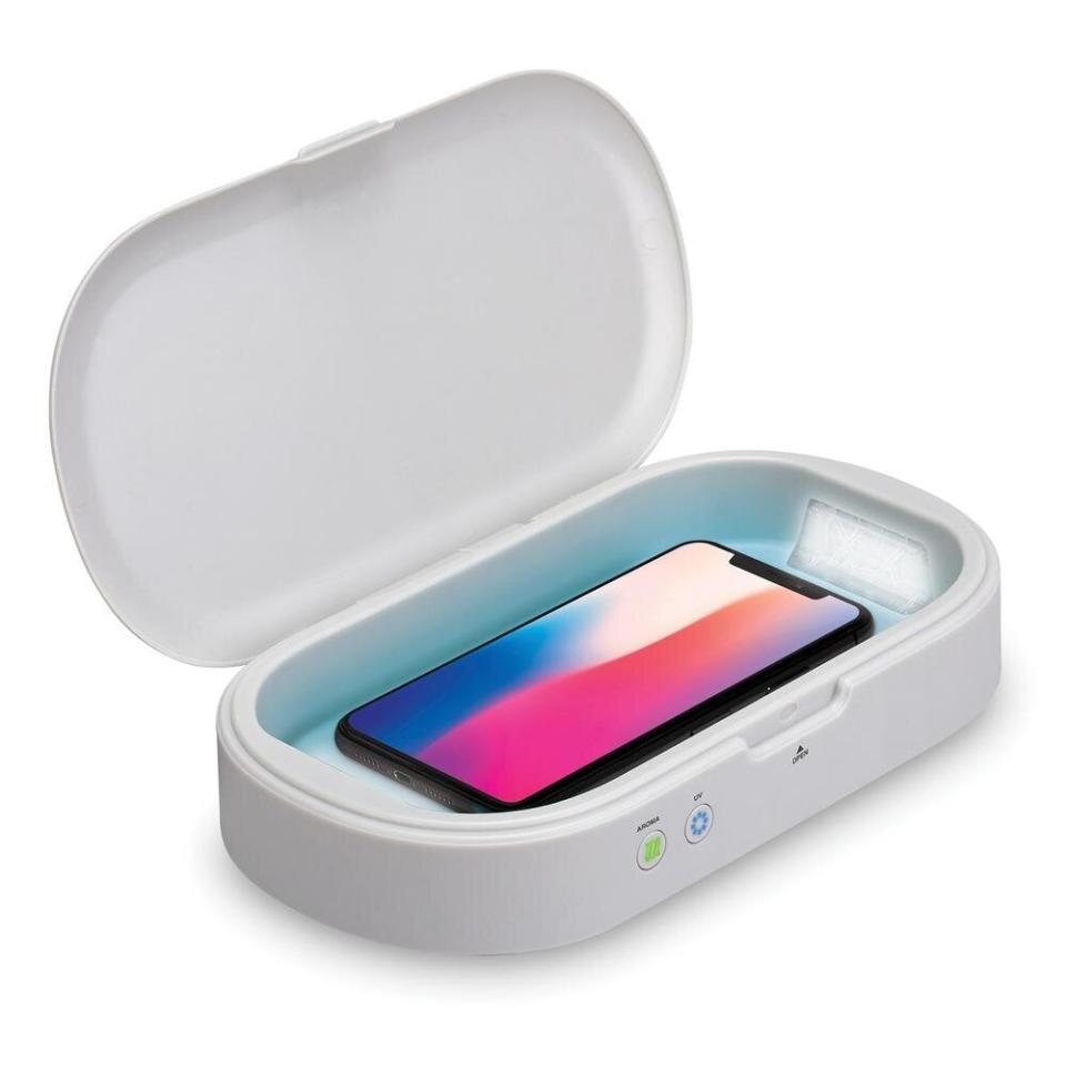 This UV sanitizer doubles as a phone charger and aromatherapy machine so it's perfect to keep on your nightstand. <a href="https://fave.co/338aFkg" target="_blank" rel="noopener noreferrer">Find it for $40 at Home Depot</a>.