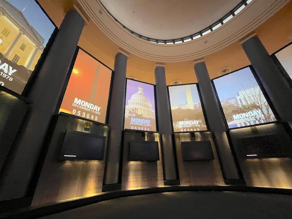 The "Day in the Life of the President" exhibit at The Carter Center.