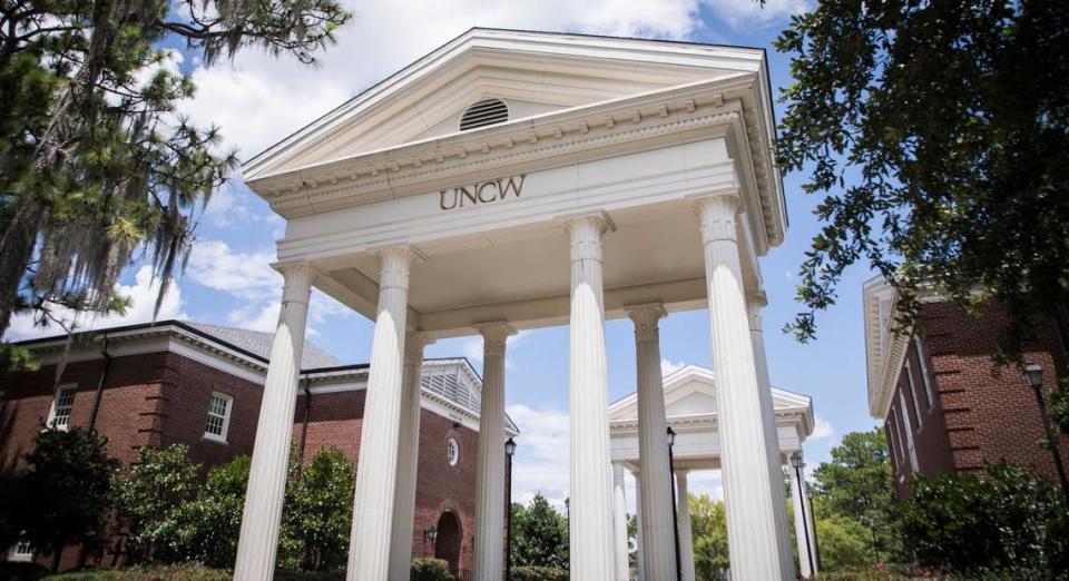 The campus at UNC-Wilmington sits empty on Friday, July 24, 2020.