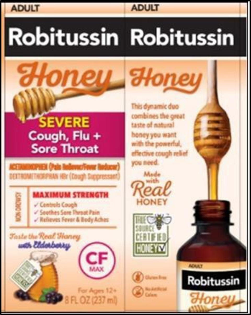 Image of recalled Robitussin Honey product. / Credit: U.S. Food and Drug Administration