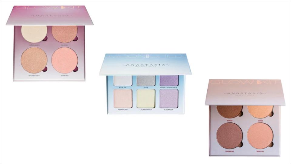 Get this Anastasia Glow Kit in <a href="https://fave.co/3kG9pKp" target="_blank" rel="noopener noreferrer">Sun Dipped</a>, <a href="https://fave.co/36Nj8tx" target="_blank" rel="noopener noreferrer">Sugar</a>, <a href="https://fave.co/3pzR2KO" target="_blank" rel="noopener noreferrer">Moonchild</a> on sale for $20 (normally $40) at Sephora.