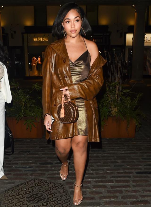 Jordyn Woods Declares She's 'All In' While Sporting Slinky Gold Mini-Dress  in London