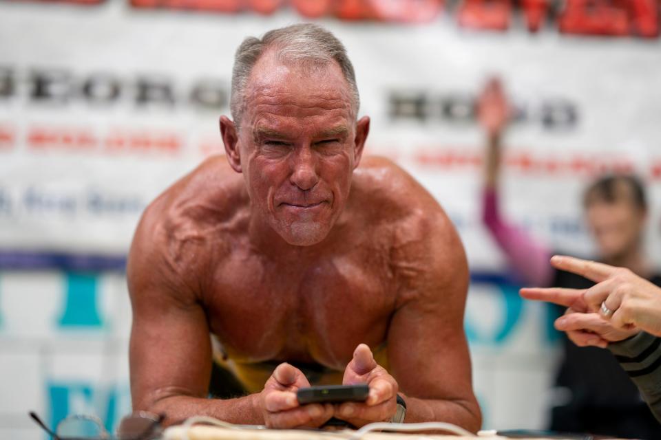 George Hood set a Guinness World Record for longest time in the plank position on Saturday, February 15.