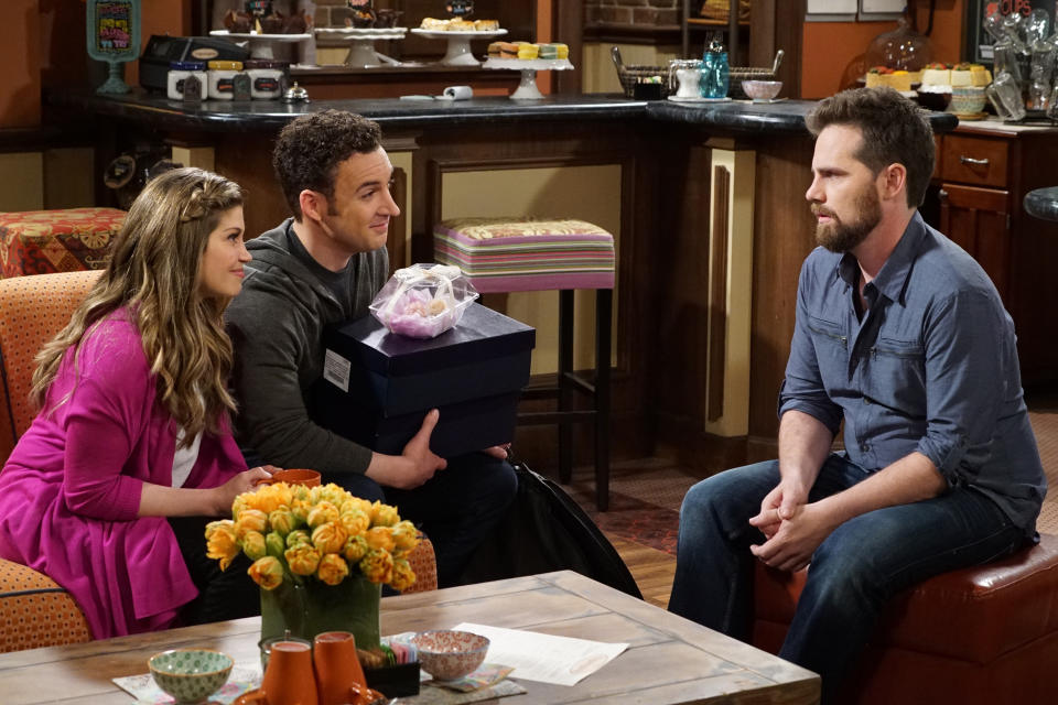 Danielle Fishel, Ben Savage, and Rider Strong on a 2017 episode of "Girl Meets World"