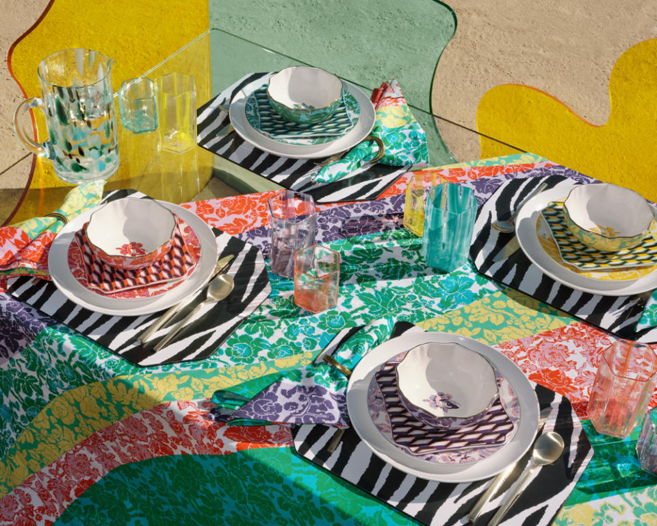 A tablescape as part of the Diane von Furstenberg for Target collection. 