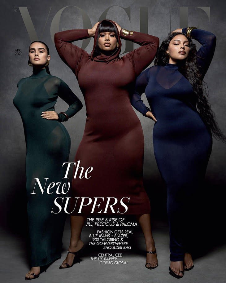 From left: Jill Kortleve, Precious Lee, and Paloma Elsesser (Photography: Inez and Vinoodh for British Vogue)