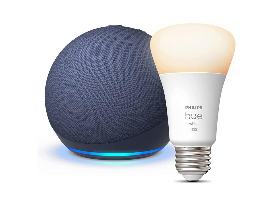 Echo Dot 5th Gen and Phillips Hue White A19 Smart Bulb