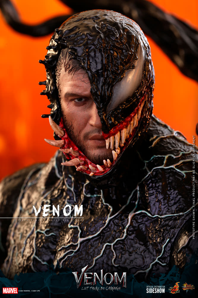 Half-face Venom sixth scale figure head sculpt. 