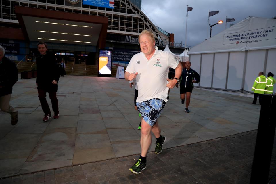 Boris Johnson, pictured here in 2017, has been running more in an effort to lose weight. (PA)