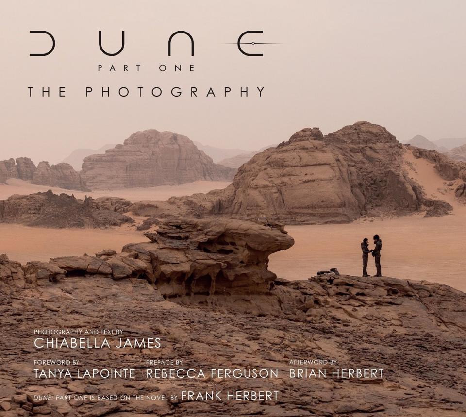 the cover to the forthcoming Insight Editions book Dune Part One - The Photography. 