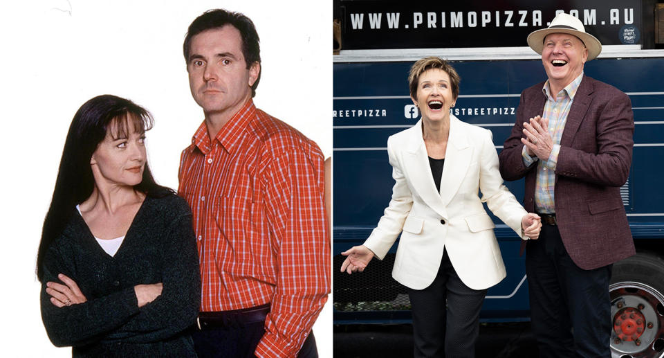 Jackie Woodburne and Alan Fletcher as Susan and Karl Kennedy. (Shutterstock/Channel 5)