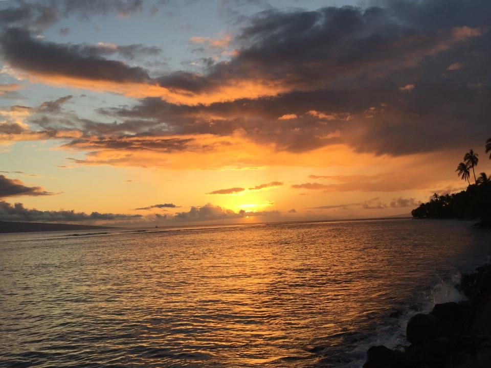 Sunset from Lahaina Harbor.