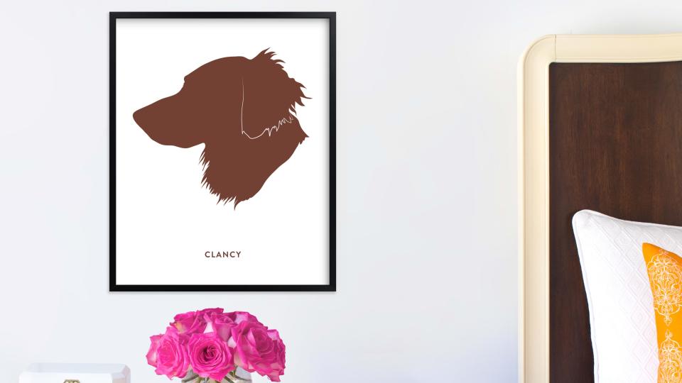 This custom portrait is the perfect gift for proud pet parents.