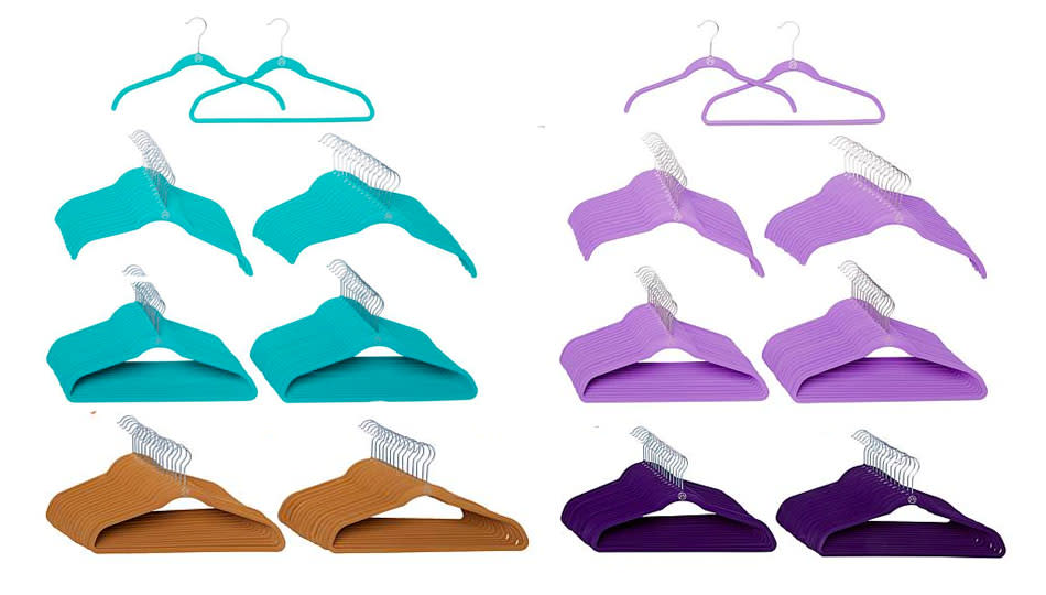 Get a set of 60 antimicrobial, non-slip hangers. (Photo: HSN)