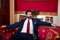 WASHINGTON, DC - MAY 9: Mitch Moreland #18 of the Boston Red Sox takes a tour during a visit to the White House in recognition of the 2018 World Series championship on May 9, 2019 in Washington, DC. (Photo by Billie Weiss/Boston Red Sox/Getty Images)