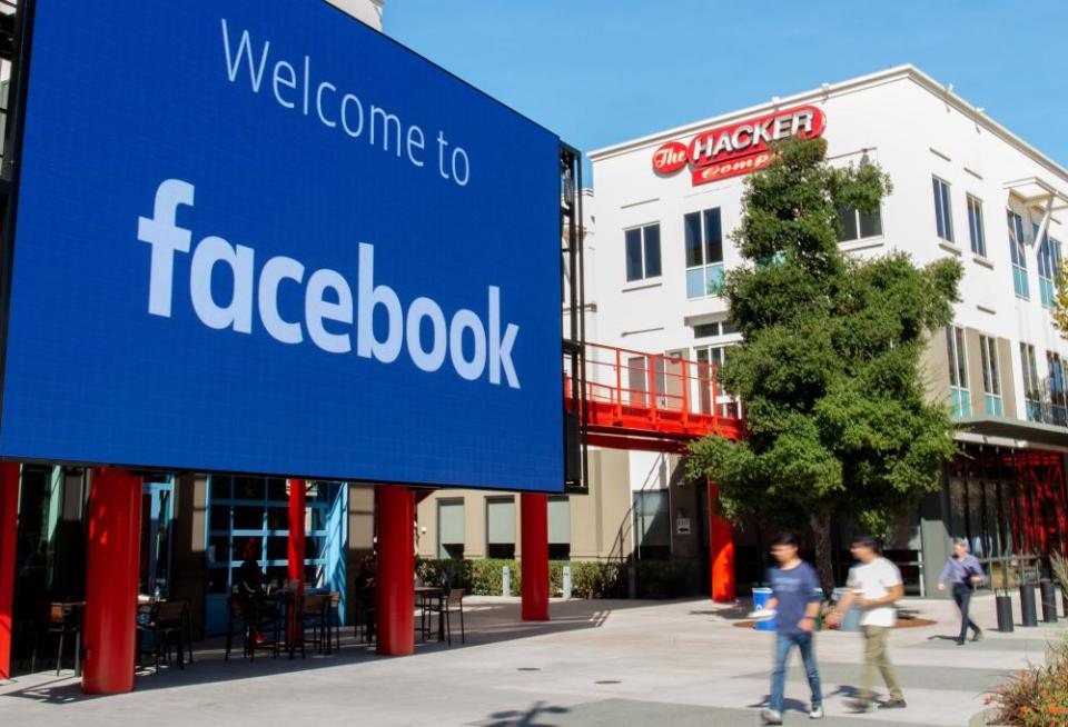 Facebook’s campus in Menlo Park, California.