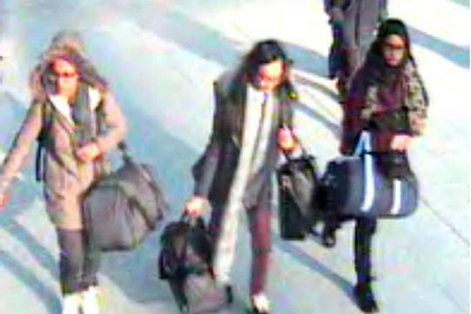 Amira Abase, Kadiza Sultana and Shamima Begum fled the UK in February 2015 (PA Media)