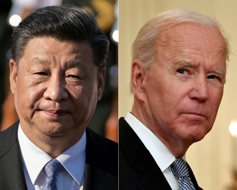 (COMBO) Xi Jinping (gauche) et Joe Biden  - NICOLAS ASFOURI, Nicholas Kamm © 2019 AFP