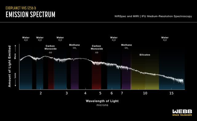 NASA, ESA, CSA, J. Olmsted (STScI); Science: Brittany Miles (University of Arizona), Sasha Hinkley (University of Exeter), Beth Biller (University of Edinburgh), Andrew Skemer (University of California, Santa Cruz) Emission Spectrum