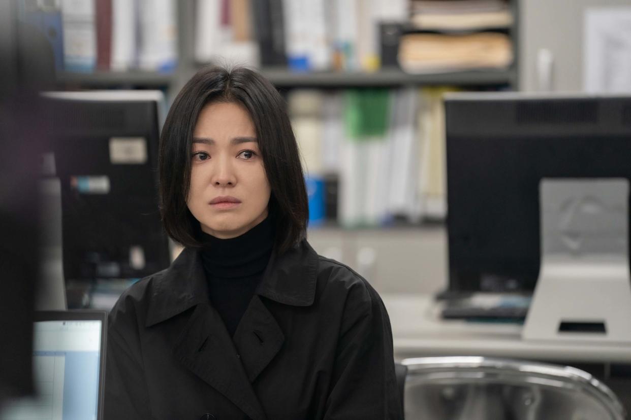 The Glory Song Hye-kyo as Moon Dong-eun in The Glory Cr. Graphyoda/Netflix Â© 2023