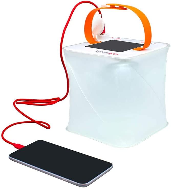 LuminAID camping lantern, camping supplies