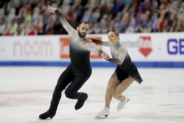 Timothy LeDuc (left) and Ashley Cain-Gribble.  (Photo: Matthew Stockman via Getty Images)