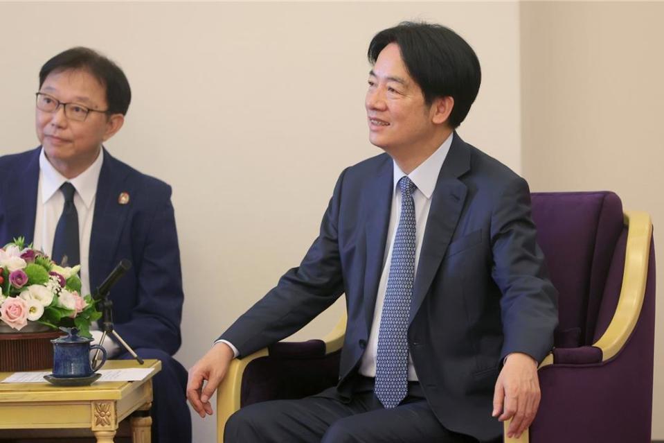 副總統賴清德30日接見「日本自民黨青年局長鈴木貴子訪台團」(總統府提供)