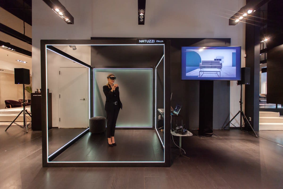 Natuzzi unveiled a new partnership with Microsoft at its NoMad showroom this week.