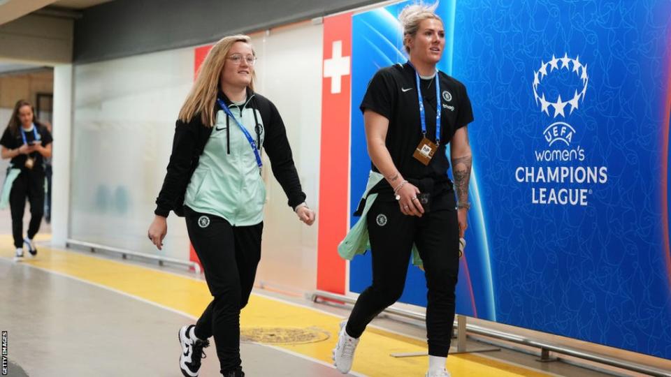 Millie Bright in Barcelona for the first leg