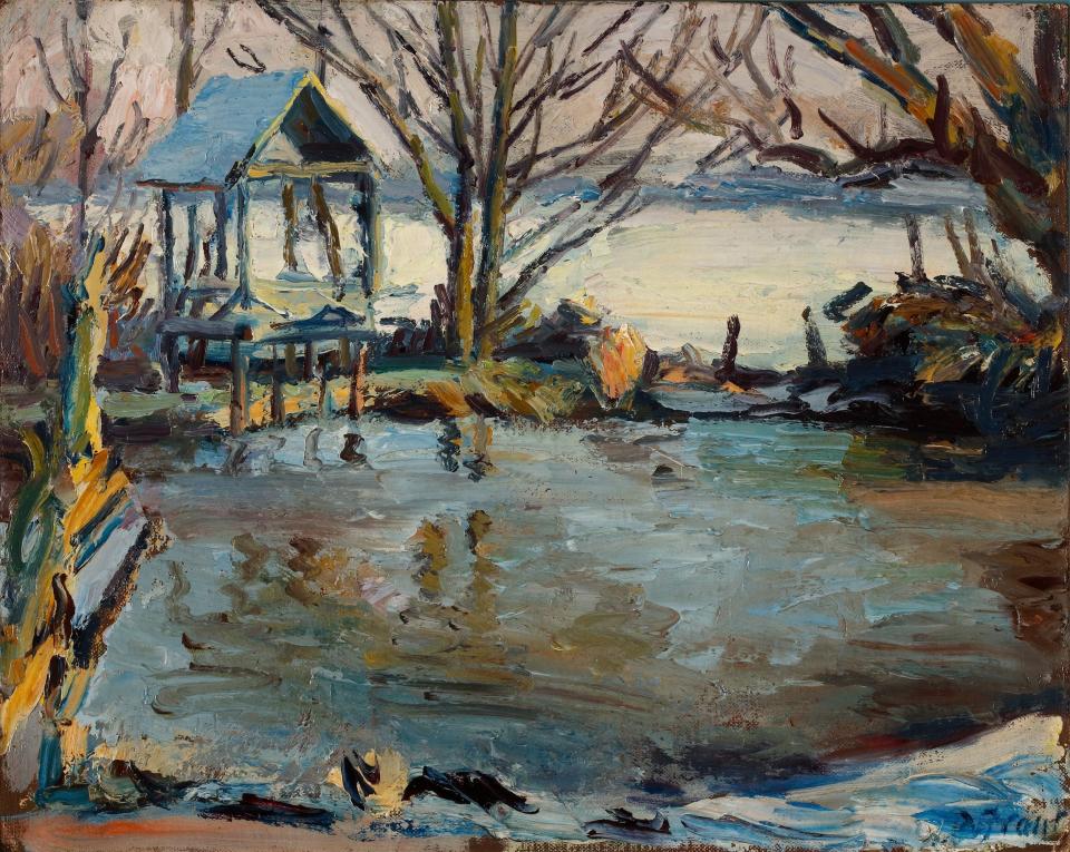 Duncan Grant's 'The Pond, Winter' 1943, at Philip Mould's 'Charleston' exhibition