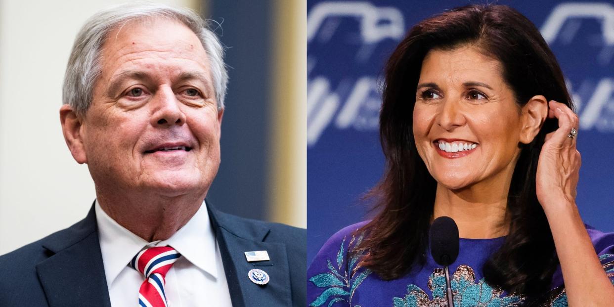 Republican Rep. Ralph Norman of South Carolina and former South Carolina Gov. Nikki Haley.