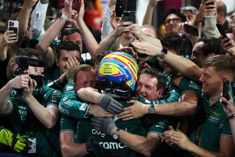 Turnaround: Aston Martin have quickly gone from making up the numbers to podium finishes (Getty Images)