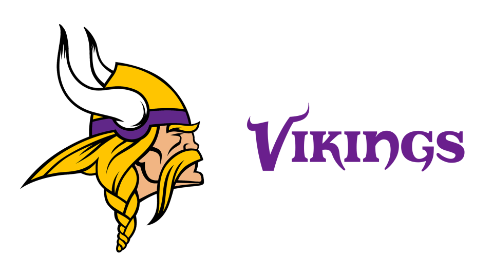 Minnesota Vikings NFL logo with blond Viking man wearing typical helmet.