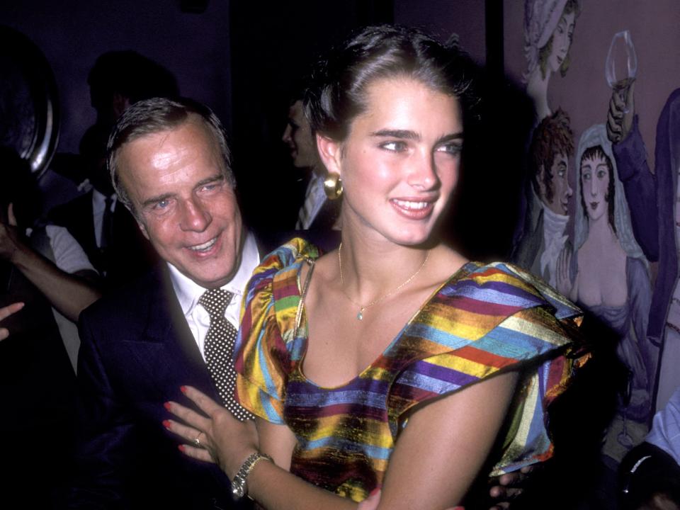 Franco Zeffirelli and Brooke Shields at the 'Endless Love' New York City premiere on July 16, 1981.