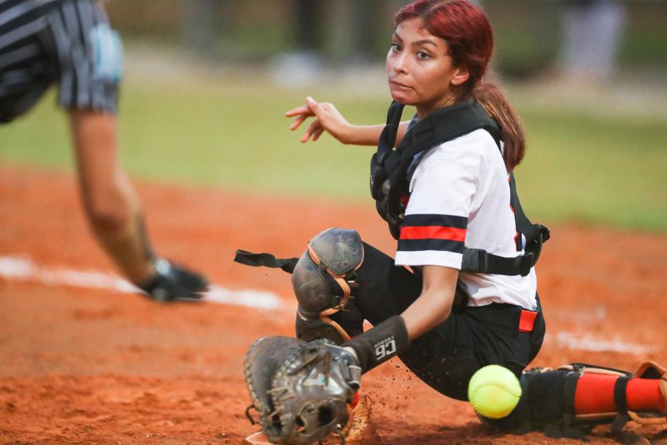 Gulf Coast competes against Lely in a game at Lely High School in Naples on Thursday, April 11, 2024. Gulf Coast went on to win 17-0.