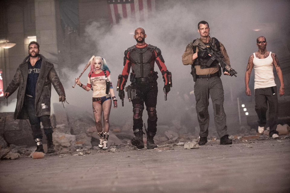 The Suicide Squad walking together