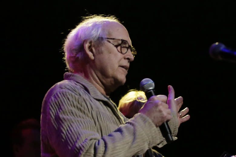 Chevy Chase introduces performers at the 3rd annual God's Love We Deliver Love Rocks NYC! Benefit Concert at the Beacon Theatre in New York City on March 7, 2019. The actor turns 80 on October 8. File Photo by John Angelillo/UPI