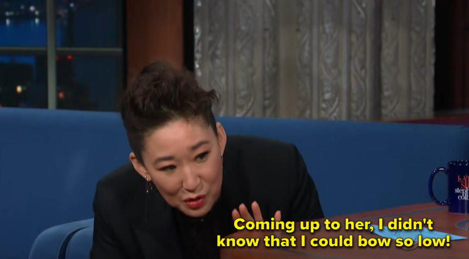 Sandra Oh: "Coming up to her, I didn't know that I could bow so low"