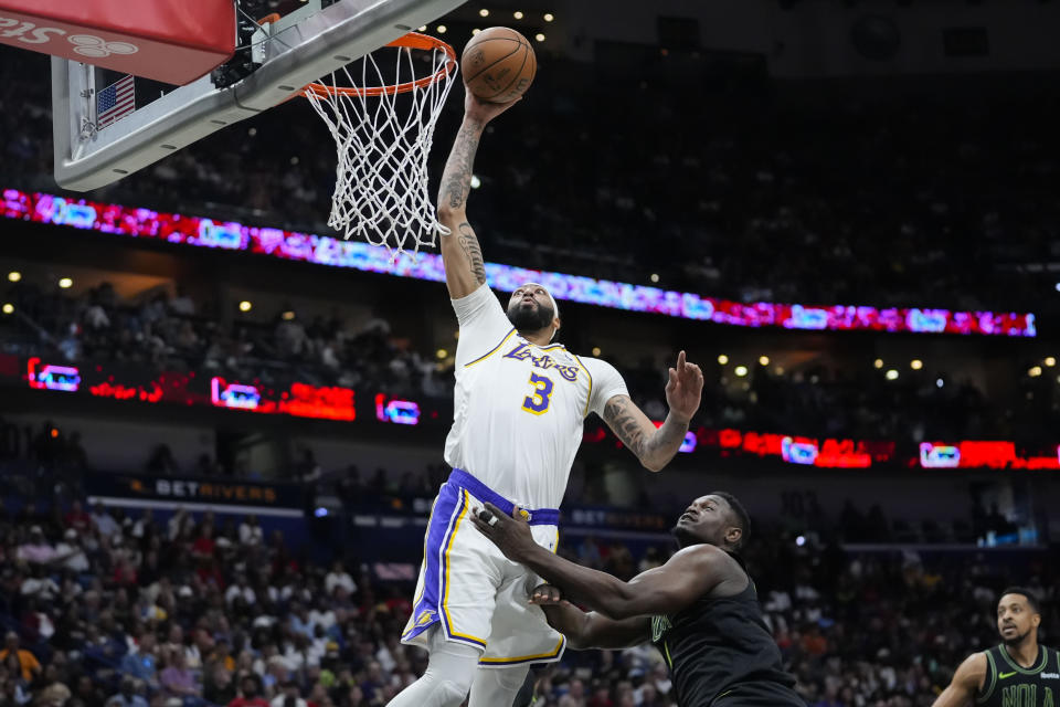 LeBron James' triple-double lifts Lakers over Pelicans and into a play ...