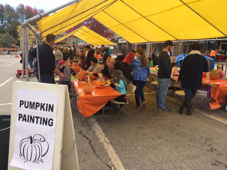 Pumpkin painting at a previous Somersworth Festival Association's annual Pumpkin Festival.