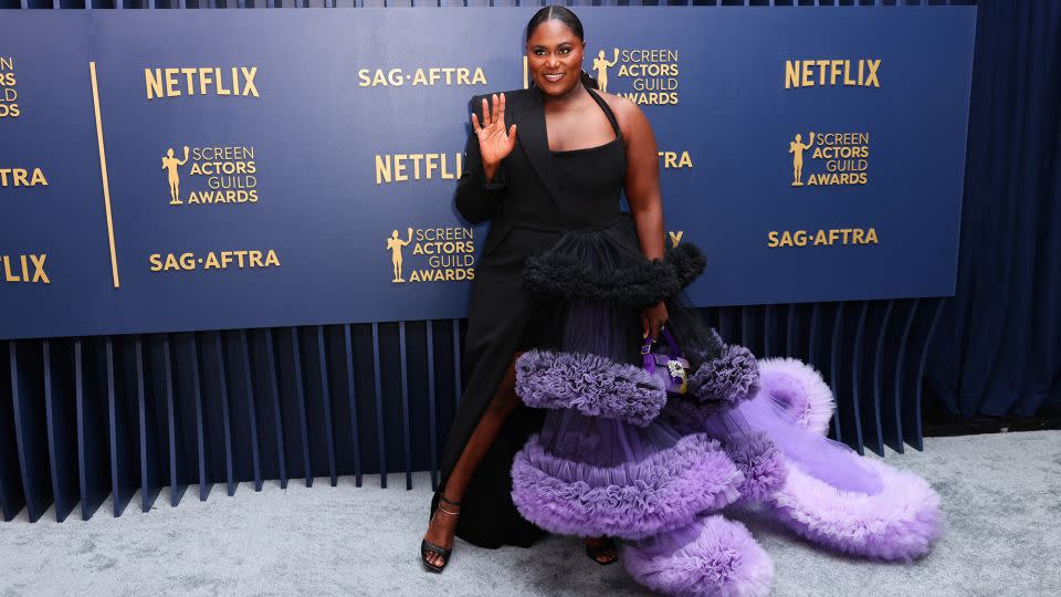 Danielle Brooks in ombre, ruffled Christian Siriano. - Mike Blake/Reuters