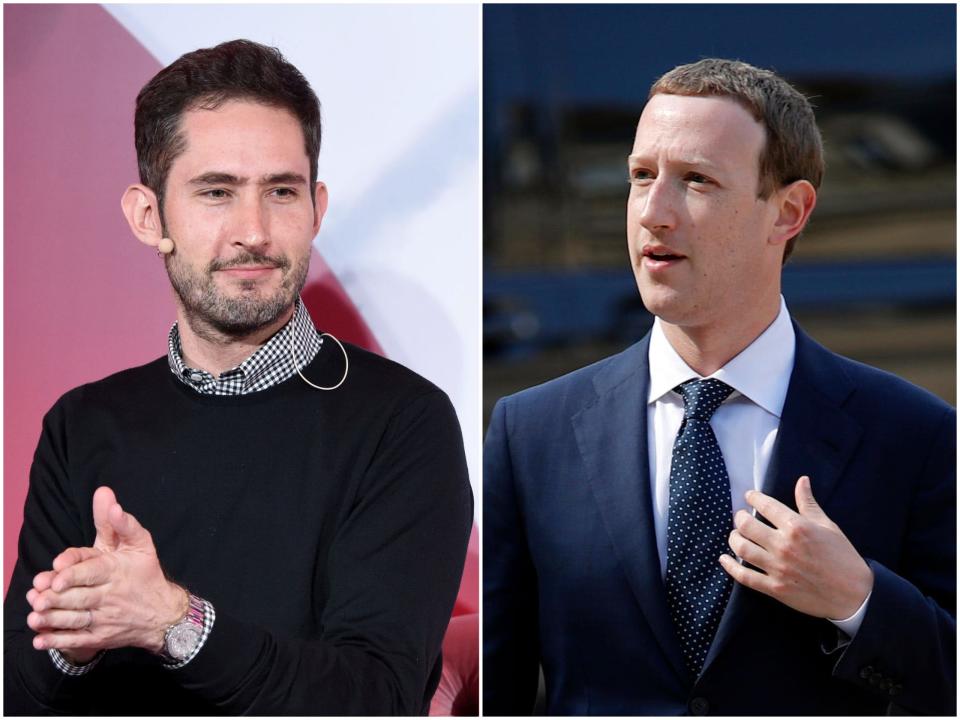 Kevin Systrom Mark Zuckerberg