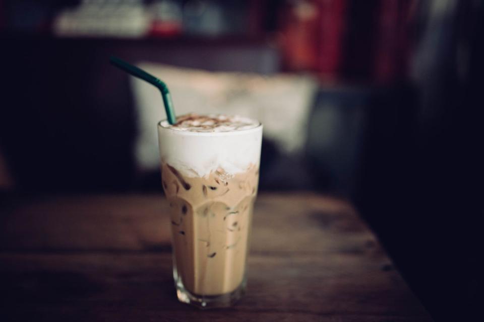 <p>Your complete daily dose of sugar might be hiding out in that grande cup. </p><p>“If that’s not enough to shock you, think about this: a <a href="https://www.starbucks.com/menu/drinks/frappuccino-blended-beverages/caramel-frappuccino-blended-beverage" rel="nofollow noopener" target="_blank" data-ylk="slk:grande blended frappuccino;elm:context_link;itc:0;sec:content-canvas" class="link ">grande blended frappuccino</a> may provide more carbohydrates than 4 ½ pieces of bread, without the fiber or any nutritional value, really,” Werner says. “When ordered with whole milk, these drinks can shoot your saturated fat intake up pretty high for the day.” </p><p>High sugar + high fat = a heart-harmer. Instead, stick to an iced coffee with a splash of unsweetened almond or skim milk. Try these <a href="https://www.prevention.com/food-nutrition/healthy-eating/a23614430/healthy-starbucks-drinks/" rel="nofollow noopener" target="_blank" data-ylk="slk:low-sugar Starbucks drinks;elm:context_link;itc:0;sec:content-canvas" class="link ">low-sugar Starbucks drinks</a> instead. </p>