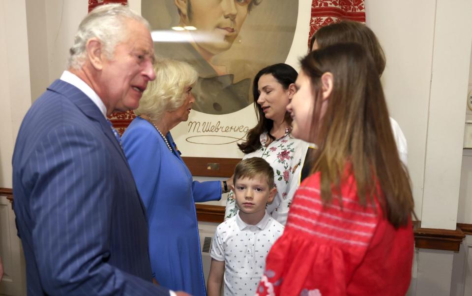 The Prince and Duchess met with a refugee family who had fled the Russian invasion to join family in Canada - Ian Vogler/Daily Mirror 