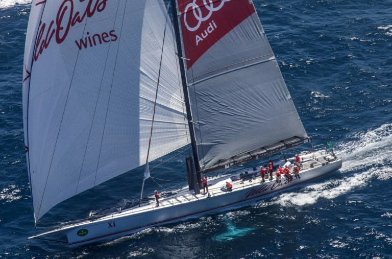 Eight-time winner Wild Oats XI, seen at the start of the Sydney to Hobart yachting race on December 26, 2016