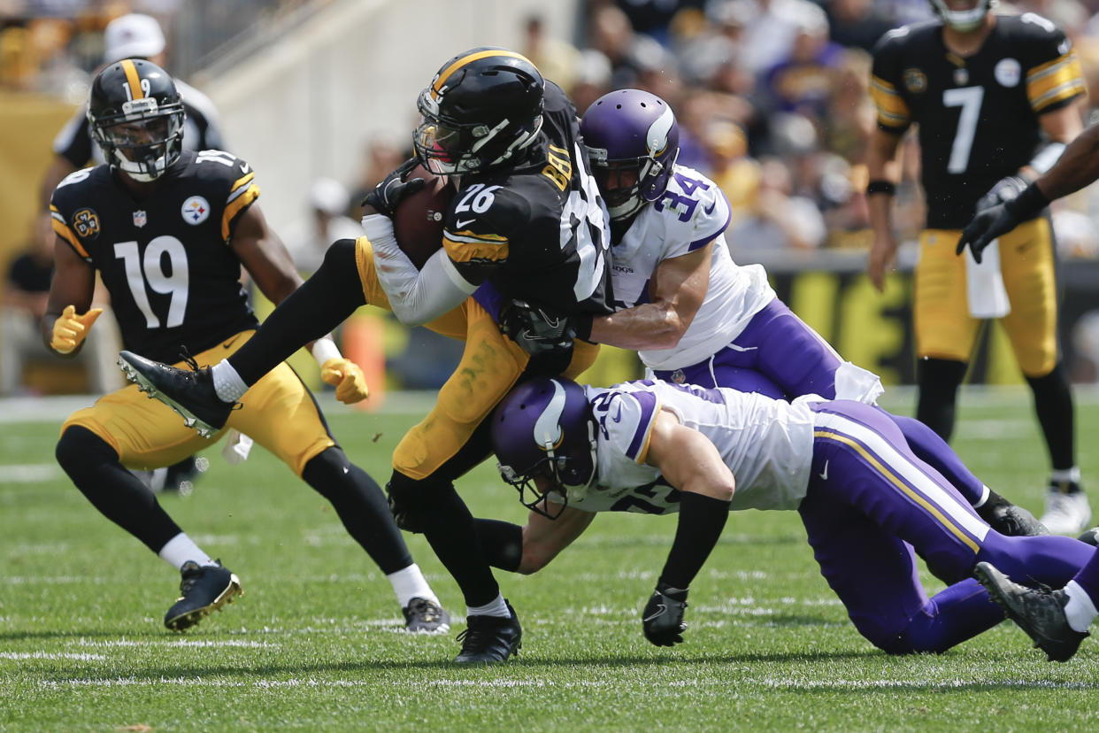 Le’Veon Bell is one of many early fantasy picks failing to live up to expectations. (AP Photo/Keith Srakocic).